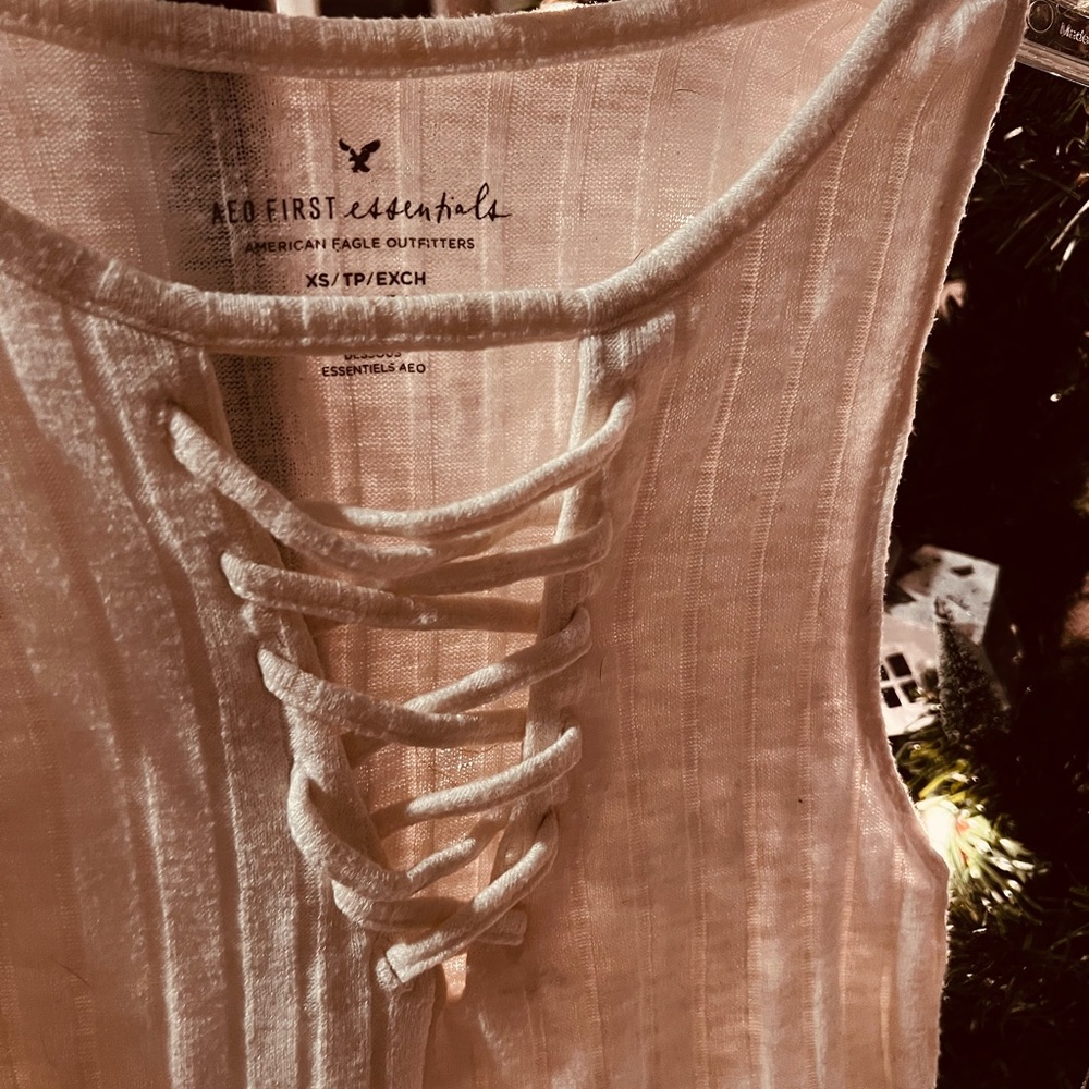 American Eagle Cropped Ribbed Tank - Picture 5 of 8